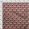 thumbnail image 2 of oneOone Georgette Viscose Dark Red Fabric Cloud & Bird Cartoon Craft Projects Decor Fabric Printed By The Yard 42 Inch Wide, 2 of 4