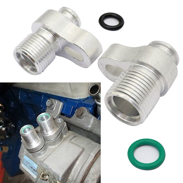 Swap A/C Compressor adapter Fittings for 10S17F & 10 0F LS Car Parts