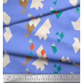 thumbnail image 2 of Soimoi Blue polyester Crepe Fabric Geometric Abstract Print Fabric by the Yard 52 Inch Wide, 2 of 3