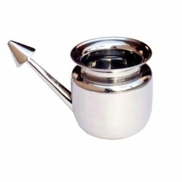 Stainless Steel Jal Neti Lota Neti Pot for Sinus Congestion