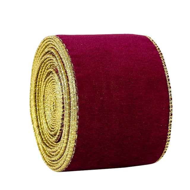 zanvin Decorations Velvet Wired Ribbon Velvet Ribbon for Gift Wrapping,2.5Inch