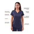 thumbnail image 3 of Adar Scrub Set for Women - Curved V-Neck Scrub Top & Tapered Drawstring Scrub Pants, 3 of 7