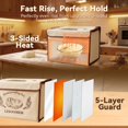 thumbnail image 4 of LIXOOMER Collapsible Bread Proofing Box with 68-115&deg;F Temp Control & 48H Timer, Bread Making Kit with Dough Warming Box, Includes 7 Kitchen Bakin, 4 of 7