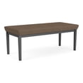 thumbnail image 1 of Lenox Steel Reception Waiting Room 2-Seat Bench / Charcoal Steel / Brown, 1 of 5