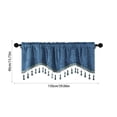 thumbnail image 3 of ZENGHUIJ Elegant Fringed Window Curtains Patterned Rod Panels Stylish Short Drapes For Home Decor, 3 of 6