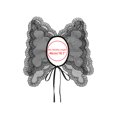 thumbnail image 4 of INSPIRE CHIC Detachable Fake Collar, Semi-Sheer Embroidery Mini Cape Neck Ruff for Blouse Black-5, 4 of 5