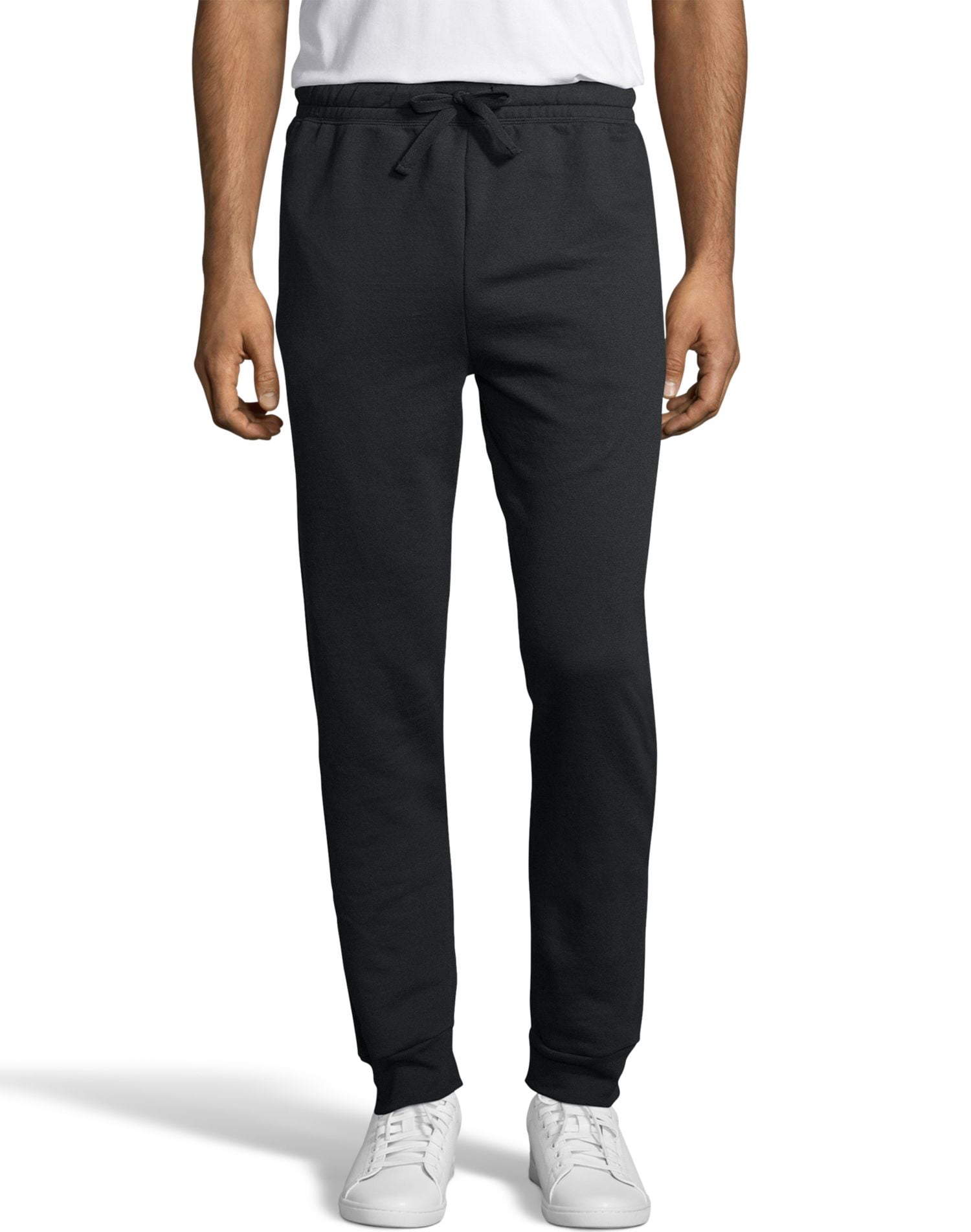 Hanes Mens EcoSmart Fleece Jogger Sweatpant with Pockets, 2XL, Black