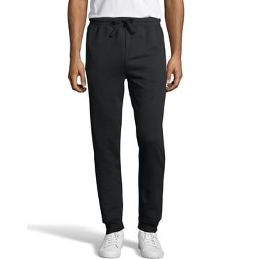 Hanes Mens EcoSmart Fleece Jogger Sweatpant with Pockets, 2XL, Black