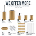 thumbnail image 2 of Clara Clark Bathroom Accessory Set, Gold Bathroom Décor with Toothbrush Holder Set, Bathroom Curtains Shower Set, 2 of 7
