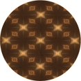 thumbnail image 1 of Ahgly Company Machine Washable Indoor Round Transitional Mahogany Brown Area Rugs, 4' Round, 1 of 7