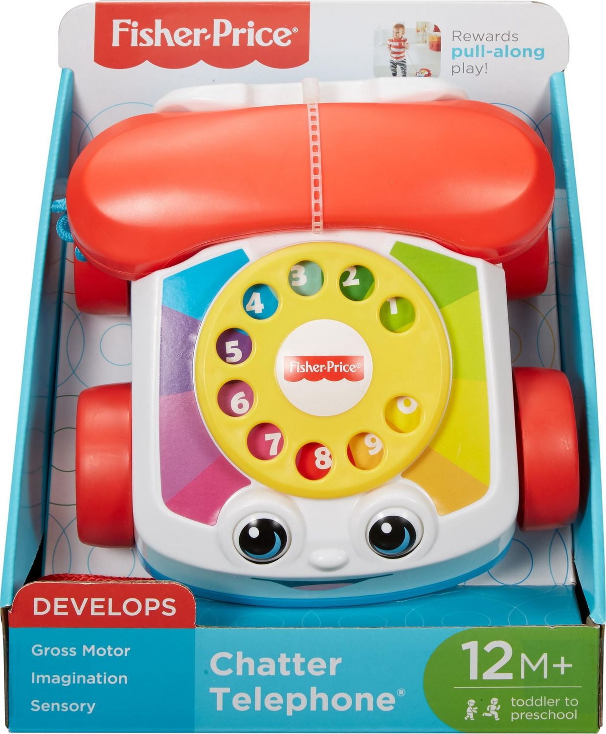 Fisher-Price Téléphone Animé, jouet à tirer pour bébés et tout-petits