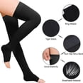 thumbnail image 2 of MesaSe 1 Paire 20-32mmHg Chaussettes de Compression Beiges 4TG Bas de Compression Sans Orteils pour Femmes & Hommes, 2 of 5