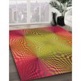 thumbnail image 3 of Ahgly Tapis Rectangulaire Lavable en Machine Intérieur Transitionnel Rouge Cramoisi, 5 Pieds x 8 Pieds, 3 of 7