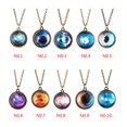 thumbnail image 2 of Collier Pendentif Rond Double Système Solaire Dôme en Verre Dôme Espace Collier Lumineux, 2 of 9