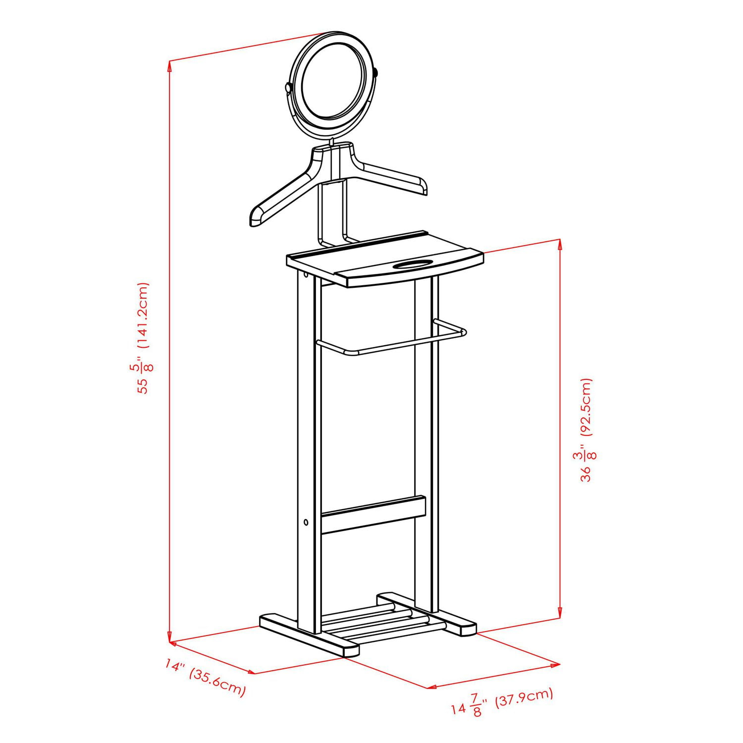 Winsome Carson Valet de nuit, fini expresso - 92055