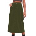 thumbnail image 1 of B91xZ Jupes pour Femmes Décontractées Longueur Genou Jupe Midi Évasée Extensible, AG TTG, 1 of 5