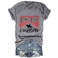 thumbnail image 1 of TINZ T-Shirt à Col Rond à Imprimé Floral pour Femmes, Graphique de Musique Country, T-Shirt à Manches Courtes pour Femmes, Paquet de T-Shirts à Col pour Femmes, Chemises pour Femmes Été, 1 of 2
