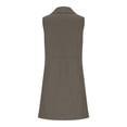 thumbnail image 3 of Yuyuzo Gilets Longs Sans Manches pour Femmes Col à Revers Ouvert Vestes à Double Boutonnage avec Poches Hauts d'Automne, 3 of 5