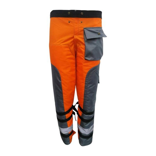 S SERENABLE Chaps Tablier Chaps à 9 Couches, Enveloppe de Tablier Technique, Travailleur de l'Exploitation Forestière, Ceinture Ajustable, Pantalon Scie à Chaîne Orange m