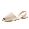 thumbnail image 2 of LSLJS Women's Summer New Buckle Fish Mouth Sandals Solid Color Flat Shoes, Flats Shoes, 2 of 8