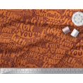thumbnail image 2 of Soimoi Red Rayon Fabric Just Love Forever Text Print Fabric by Yard 56 Inch Wide, 2 of 3