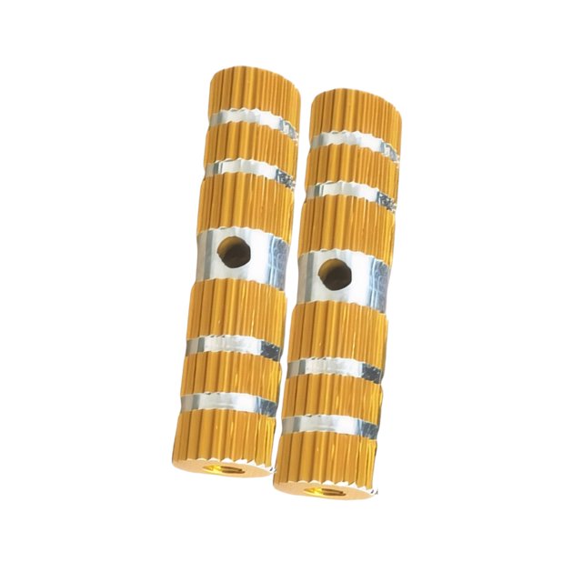 Transemion 2pieces Durable Bike Pegs High Strength Aluminum Alloy Bikes Peg Board Accessory Gold