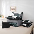 thumbnail image 5 of YST Ensemble de Douillette Léopard 7 Pcs Simple pour Hommes Femmes, Ensembles de Literie Rayés Mi-Siècle, Lit Tout-en-un Imprimé Guépard, Ensembles de Lit Minimalistes Réversibles avec Ensemble de Draps Déco de Chambre, 5 of 5