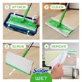 thumbnail image 3 of Swiffer Sweeper 2-in-1 Dry + Wet Floor Mopping and Sweeping Kit, Multi-Surface Kit for Floor Cleaning, Kit Includes 1 Sweeper, 7 Dry Sweeping Cloths, 3 Wet Mopping Cloths, 3 of 12