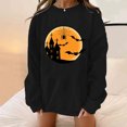 thumbnail image 1 of 50 % de Réduction sur les Chandails en Molleton Surdimensionnés pour Femmes 2023 Imprimé Halloween Classique Col Rond Manches Longues Chandails en Molleton Amples, 1 of 1