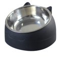 thumbnail image 1 of LSLJS Cat Bol, Bols de Nourriture Cat Surélevés, Bol Cat Incliné Surélevé, Bol de Protection en Acier Inoxydable pour Colonne Cervicale Cat Bol de Nourriture 400 ml, 1 of 1