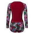 thumbnail image 4 of Kcodviy Femmes 2 Pcs Long Femmes Guards Maillot de Bain à Manches Longues Manche Maillot Dermoprotecteur avec Guards pour Soutien-Gorge Intégré Maillots de Bain à Manches Longues Garde Upf 50+ Chandail de Bain Chandails de Garde pour Femmes avec Bas Culottes Garçonnes, 4 of 7