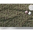 thumbnail image 2 of Soimoi Brown Georgette Viscose Fabric Leaf Print Sewing Fabric Yard 44 Inch Wide, 2 of 3