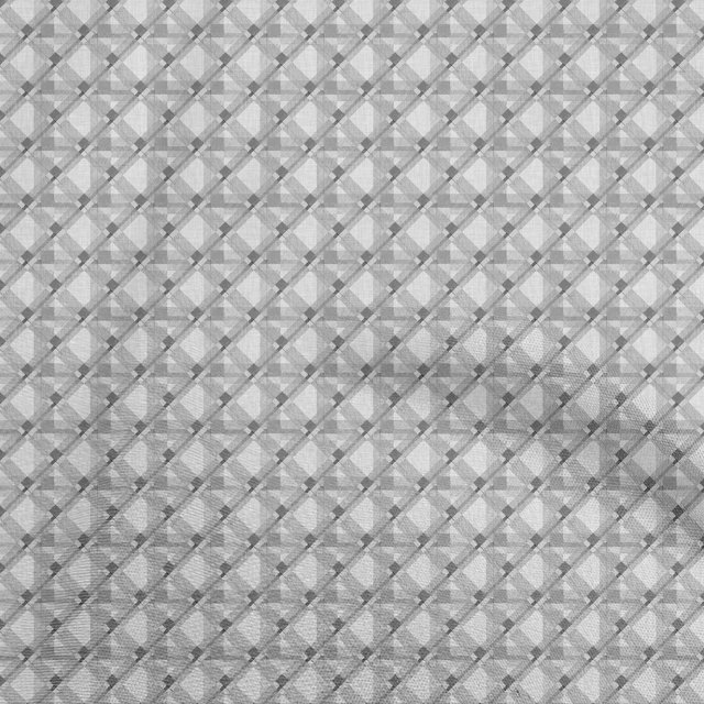 oneOone Cotton Cambric Gray Fabric Check Craft Projects Decor Fabric Printed By The Yard 56 Inch Wide