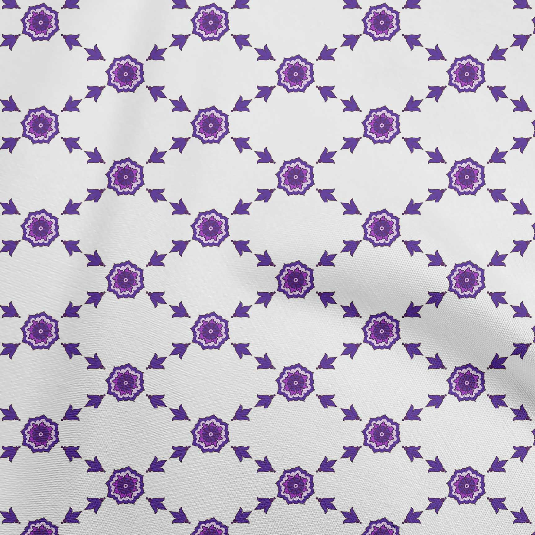 oneOone Tissu Polyester Spandex Violet Matériau de Robe Tissu Imprimé Tissu au Mètre 56 Pouces de Large