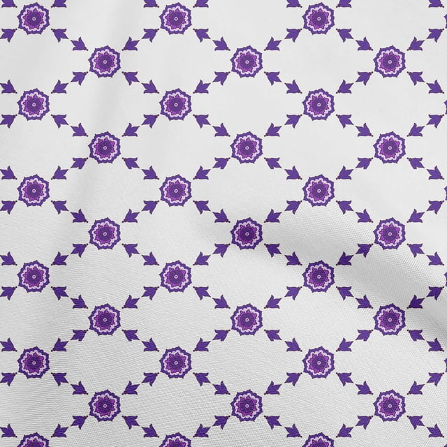 oneOone Rayon Purple Fabric Block Fabric For Sewing Printed Craft Fabric By The Yard 56 Inch Wide