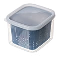 thumbnail image 1 of Fridge Storage Container, Plastic Airtight Refrigerator Organizer Bins with Lids Removable Drain Tray for Food Drinks Fruit  Vegetable Storage, 1 of 8