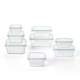 thumbnail image 1 of Glasslock Contenants Alimentaires en Verre avec Couvercles Verrouillables, Ensemble de 16 Pcs, 1 of 6