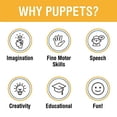 thumbnail image 4 of 30 Pouces Violet Monster Puppet, Style Ventriloque Intégral Puppet, 4 of 6
