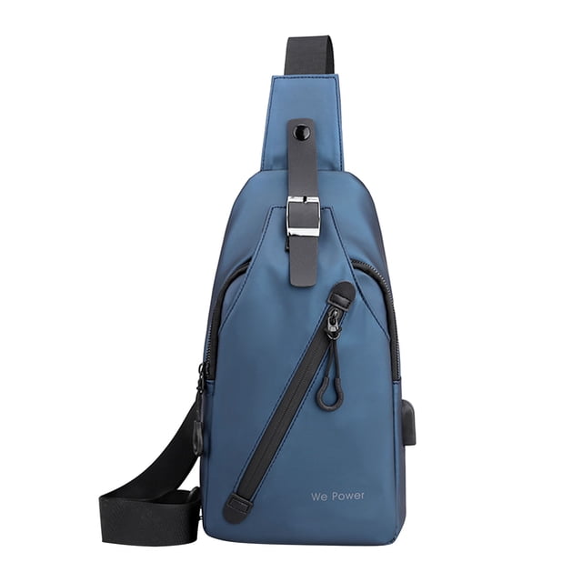 RXIRUCGD Sling Backpack, Multipurpose Crossbody Shoulder Bag Travel Hiking Daypack Blue
