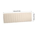 thumbnail image 3 of White Quilted Thickened Vertical Stripe Headboard Cover Dust Proof Washable Fitted Design Multiple Sizes, 3 of 7
