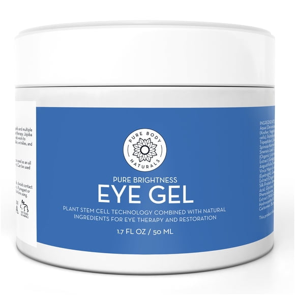 Pure Body Naturals Age-Defying Eye Gel for Wrinkles and Circles Eye Cream for Under Eye Bag Treatment 1.7 Fl. Ounce