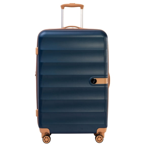 Valise Rigide à Roulettes Pivotantes JetStream 28 Po Remise à Neuf, Extensible, Bleu Marine, 8 Roues à Roulement Fluide, Poignée Ergonomique