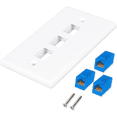 thumbnail image 2 of 2Pack 3-Port Ethernet Wall Plate, RJ45 Wall Plate with RJ45 Inline Coupler Insert,Cat6 Wall Plate, 2 of 7