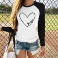 thumbnail image 2 of Ketyyh-chn99 Chandail à Col Rond pour Femmes Ample Confortable Blouse Adulte Femme Col Rond Manches Courtes Hauts T-Shirt Imprimés Blouse Ample Noir,3TG, 2 of 4