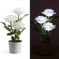 thumbnail image 1 of EGNMCR 3 Led Rose Lantern Solar 3 Heads Rose LED Potted Table Lamp Night Light Solar lantern, 1 of 2