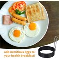 thumbnail image 1 of RRJ Stainless Steel Omelet Ring , Non Stick Pancake Egg Ring, Circular Omelet Maker Container With Handle, Iron Spray Coated Cooking Tool for Breakfast Kitchen, 1 of 5