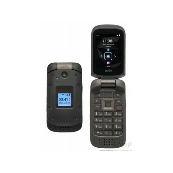 Sonim XP3 XP380 0 Noir Déverrouillé 8 Go ROM/1G RAM Téléphone à Clapet - (Certifié Remis à Neuf)