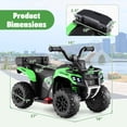 thumbnail image 3 of Costway 6V Toddler Ride On Electric Car ATV with Lights & Music & USB Port Storage Box Toy Car Green, 3 of 10