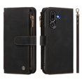 thumbnail image 2 of Samsung Galaxy M56 Wallet Cover with Zipper Pocket, Black, 2 of 6