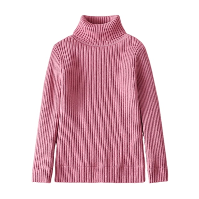 Kids Base Layer High-Neck Lapel Sweater Knitted Base Layer Top for Casual and Special Occasions